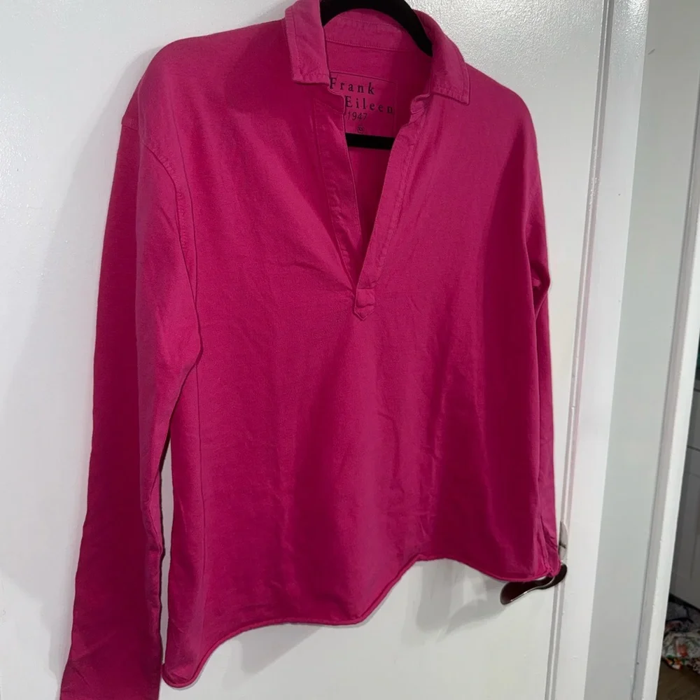 Frank & Eileen Patrick Popover Henley in Rose Size XS - Picture 6 of 9
